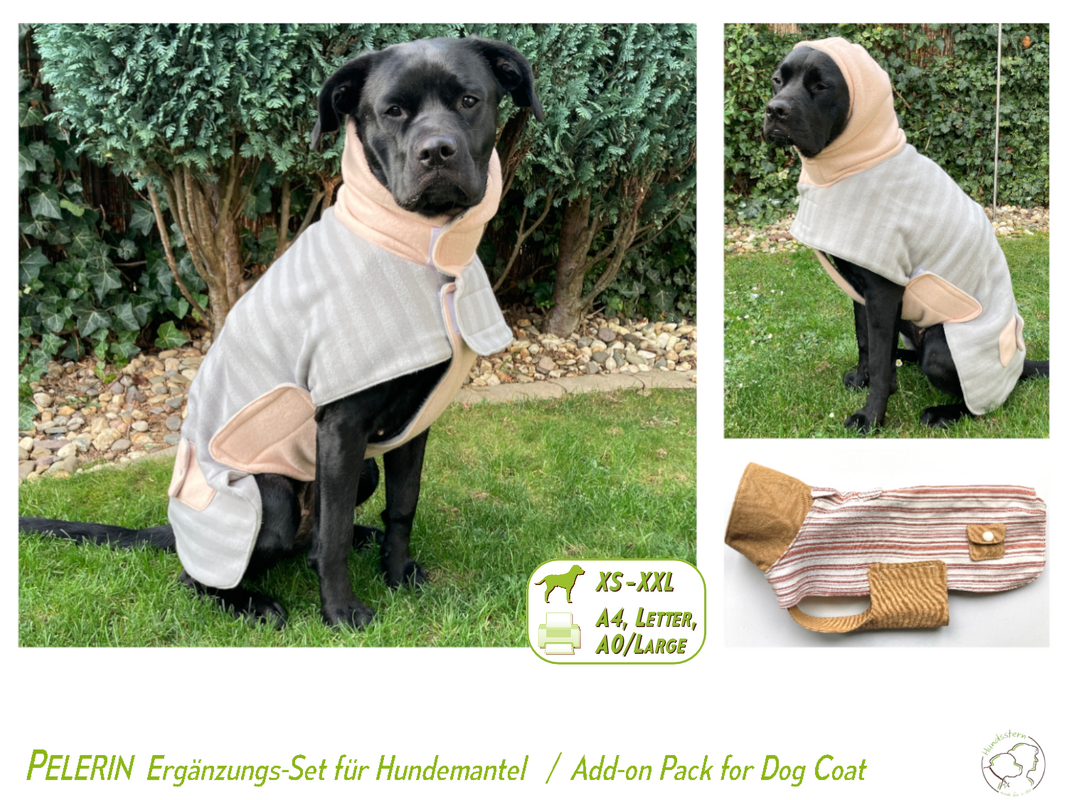 Add-on Pack for dog coat PELERIN, sewing patterns