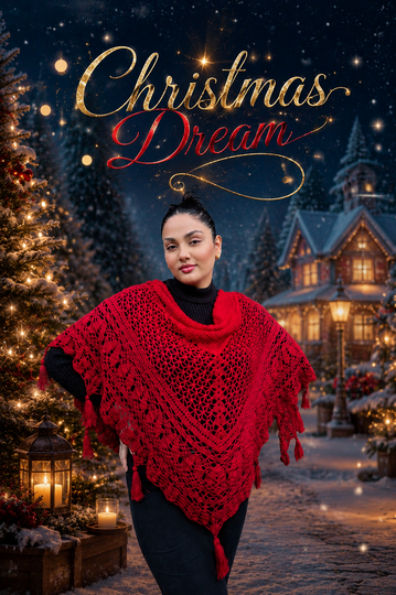 Häkelanleitung Dreieckstuch Christmas Dream – mit Häkelschrift