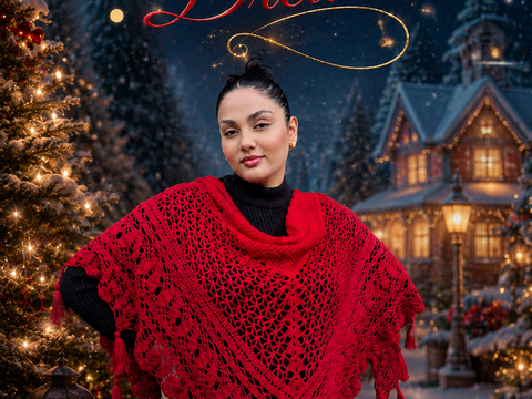 Häkelanleitung Dreieckstuch Christmas Dream – mit Häkelschrift
