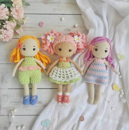 Crochet pattern doll, Sophie the cute little girl
