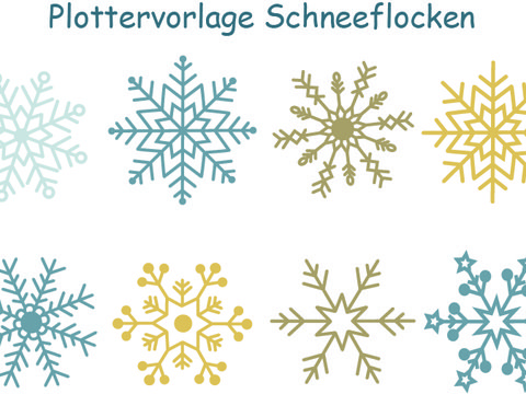 Plottervorlage Schneeflocken