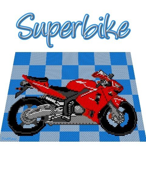SUPERBIKE - pattern for c2c crochet blanket - Image 4