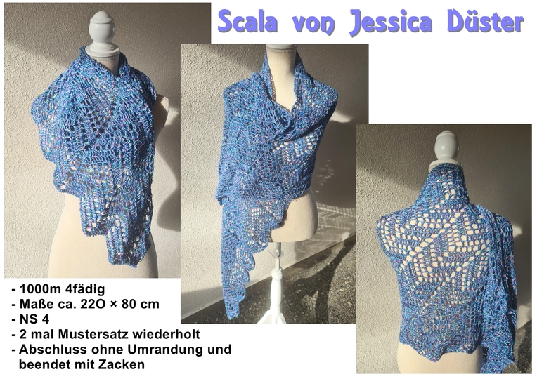 Crochet pattern scarf / wrap Scala