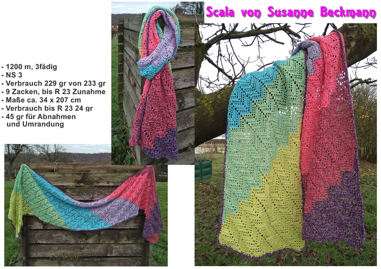 Crochet pattern scarf / wrap Scala