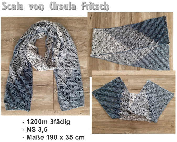 Crochet pattern scarf / wrap Scala