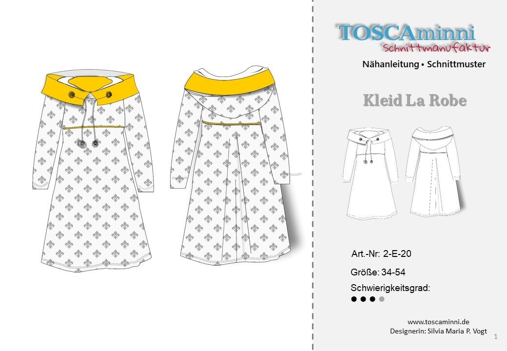 Kleid "La Robe" Gr. 34-54 Schnittmuster und Nähanleitung