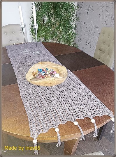 Häkelanleitung Tischläufer " Lavendelliebe "