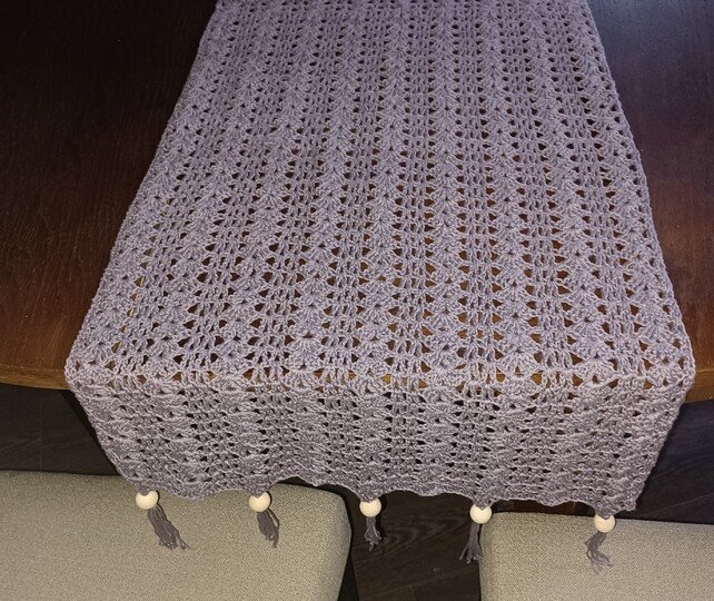 Häkelanleitung Tischläufer " Lavendelliebe "