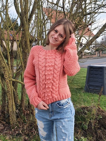 Häkelanleitung Pullover Ricarda Größe 32-50