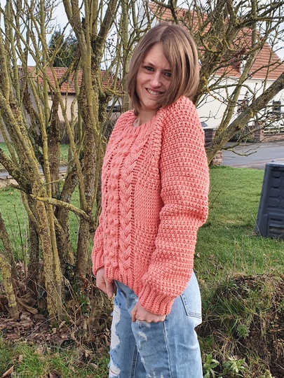 Häkelanleitung Pullover Ricarda Größe 32-50