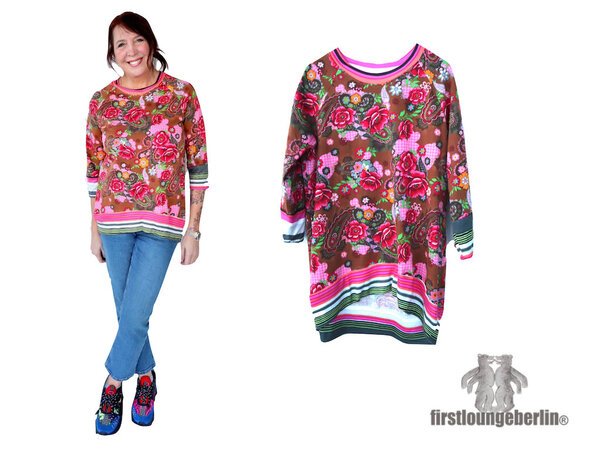 Vokuhila Sweater & Hoodie Top Shirt Einzelrößen Gr. 34-56 mit Kapuze Kragen