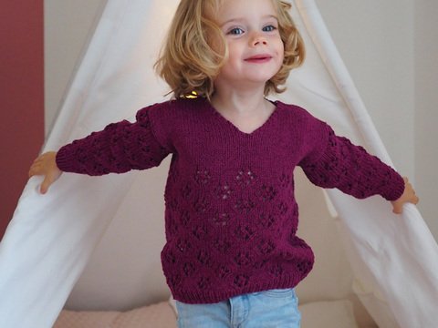 Strickanleitung Kinderpullover "Seidenglanz" 762174