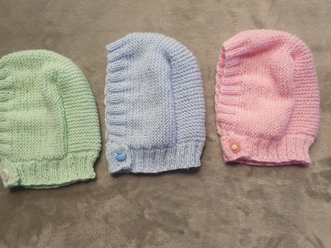 Strickanleitung Baby Kapuzenmütze Größe 62/68! - Bild 6