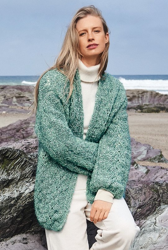 Strickanleitung: Jacke mit silbernem Paillettengarn - Bild 2