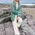 Strickanleitung: Jacke mit silbernem Paillettengarn