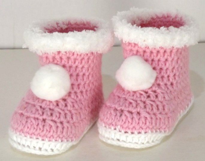 Häkelanleitung Babyschuhe "Winterboots"