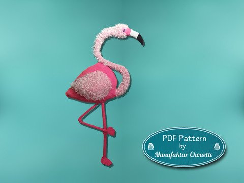 Häkelanleitung Flamingo Ingo - Kissen oder Kuscheltier