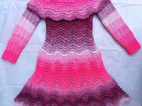 Mädchenkleid Oleander, Häkelanleitung