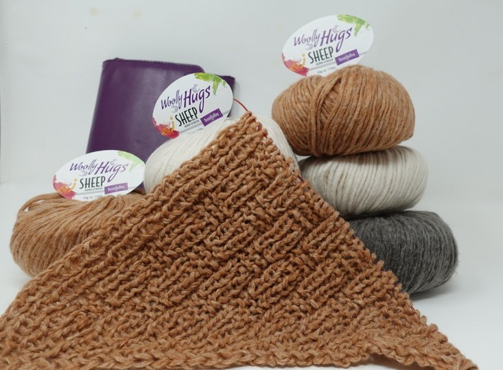 Tuch in Würfel-Optik stricken