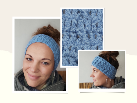 Häkelanleitung Stirnband Lavendel