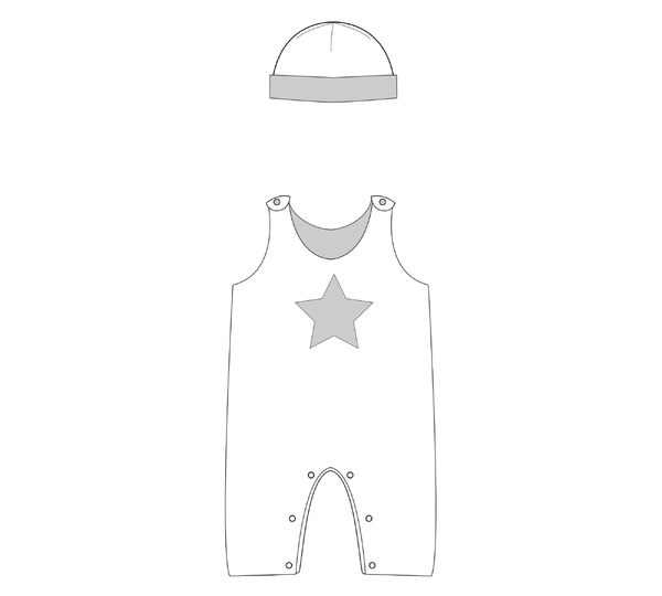 Baby Overall Schnittmuster SAND BUBU – mit Mütze 56/62–92/98