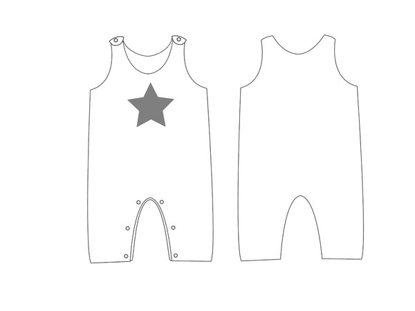 Lined reversible baby overall pattern and jersey cap for girls or boys