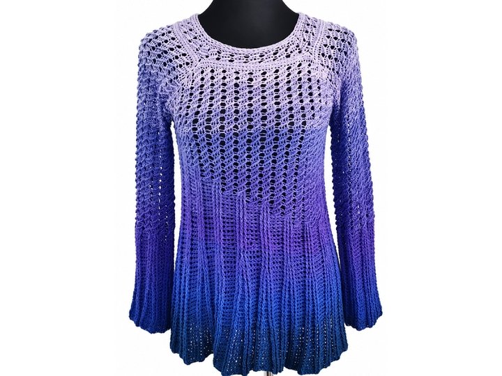 Pullover/Tunika/Kleid Kreisel, Häkelanleitung