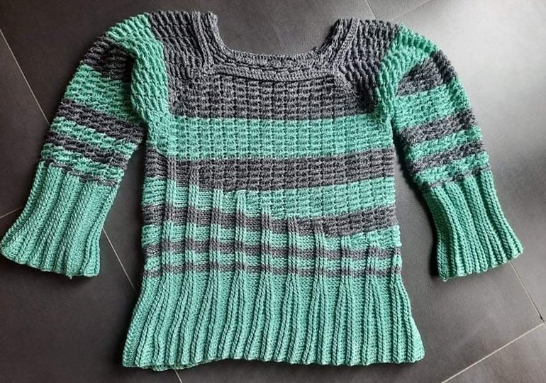 Pullover/Tunika/Kleid Kreisel, Häkelanleitung
