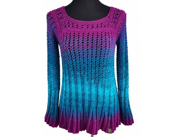 Pullover/Tunika/Kleid Kreisel, Häkelanleitung