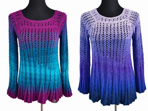 Pullover/Tunika/Kleid Kreisel, Häkelanleitung