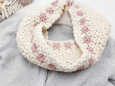 Anleitung Loop-Schal + Stirnband - Jasmin