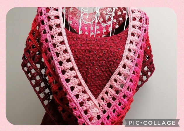 Loop shawl „Bianca BE“ – crochet pattern