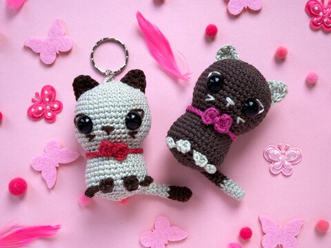 Katze Amigurumi Einfache Häkelanleitung Schlüsselanhänger