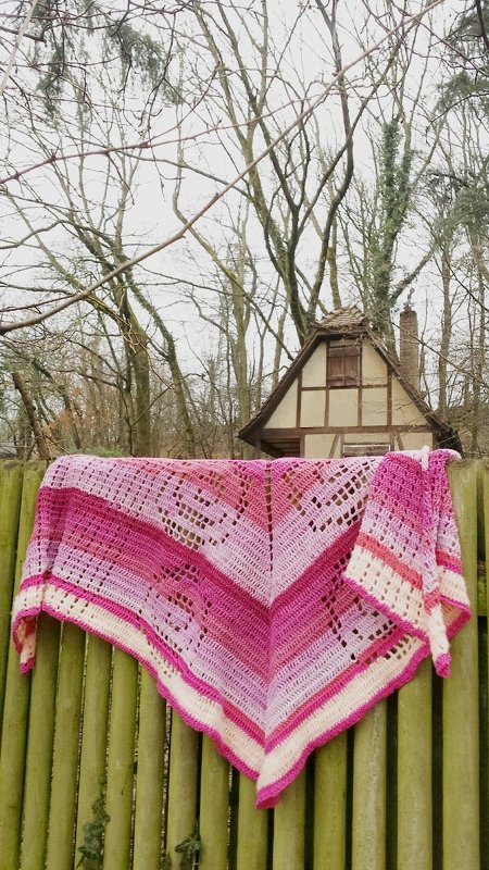 Anleitung Tuch "Schneeweißchen und Rosenrot"