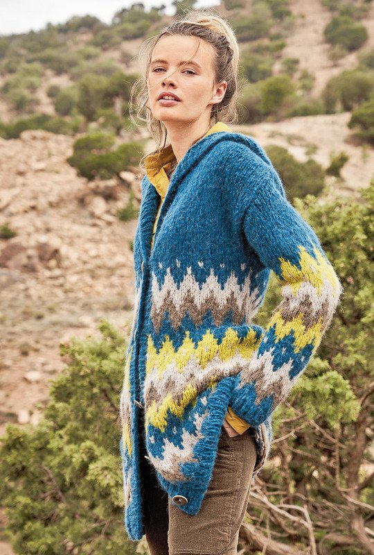 Strickanleitung: Longjacke mit Jacquardmuster und Kapuze - Bild 4