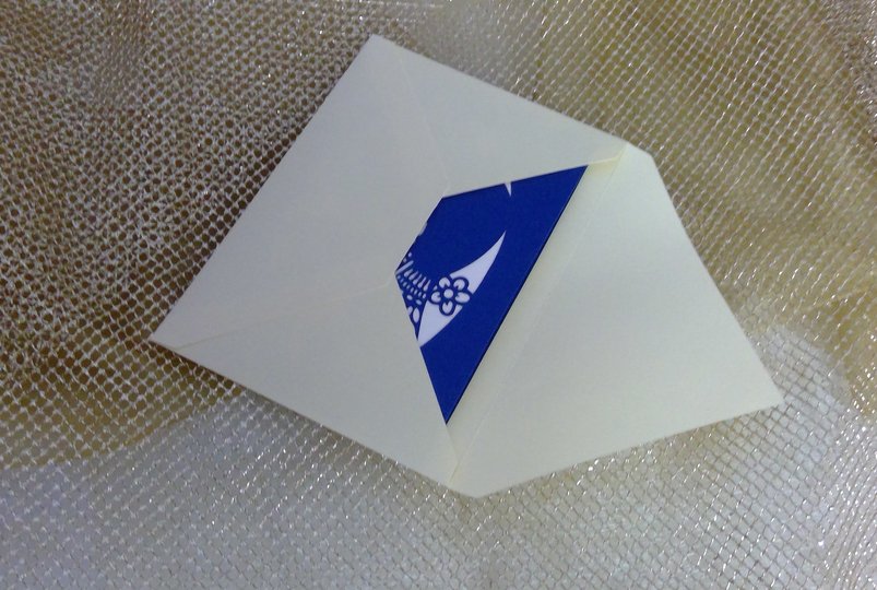 Karte Ornament Taube mit Kuvert Plotterdatei SVG DXF