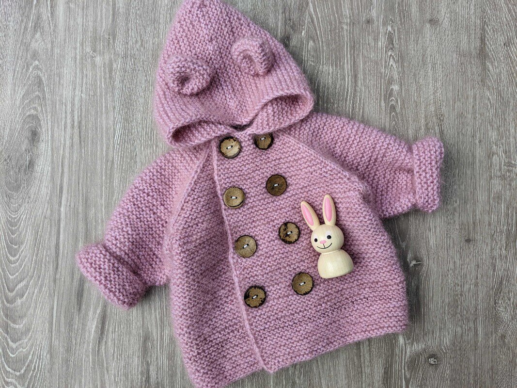 Pattern Knit Baby Cardigan - Image 2