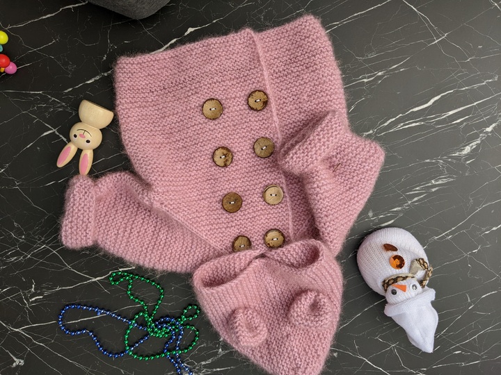 Pattern Knit Baby Cardigan