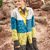 Strickanleitung: Jacke mit Blockstreifen in verschiedenen Farben
