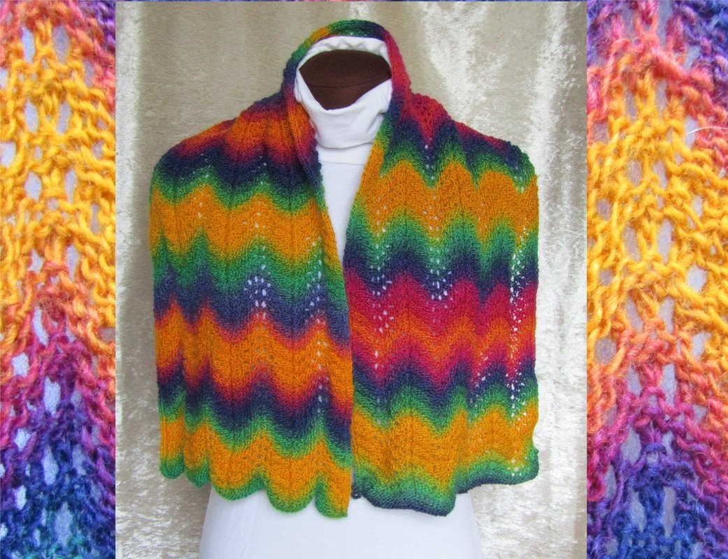 Strickanleitung Kuschelschal im Zick Zack Muster