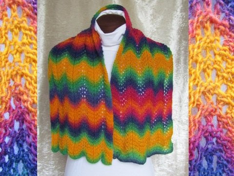 Strickanleitung Kuschelschal im Zick Zack Muster