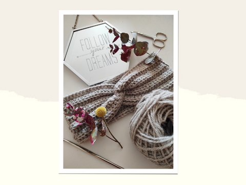 Häkelanleitung Stirnband Eukalyptus