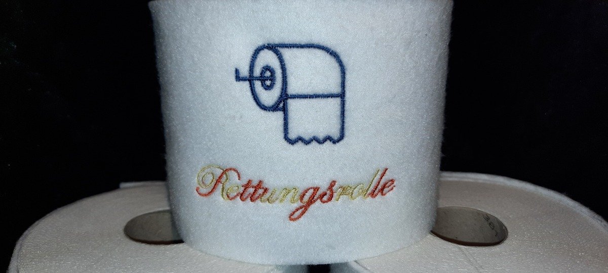 Stickdatei Klopapier Rolle "Rettungsrolle"