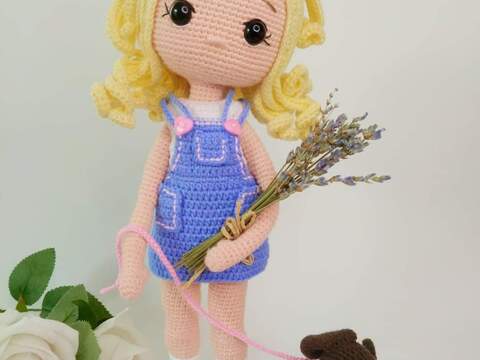 Crochet pattern Amigurumi doll Hope and dog Max