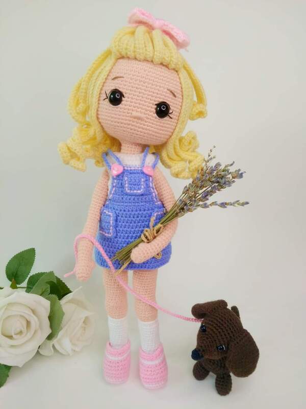 Crochet pattern Amigurumi doll Hope and dog Max