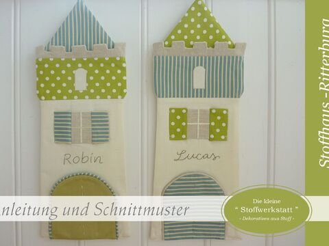 Anleitung Stoffhaus "Ritterburg" Wanddekoration Kinderzimmer