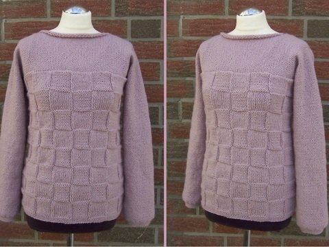Strickanleitung für Pullover "Schachmatt"
