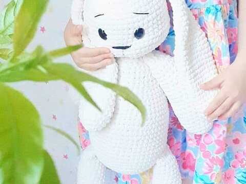 crochet pattern long eared big rabbit