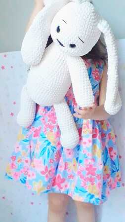 crochet pattern long eared big rabbit