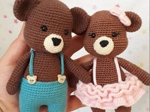 Crochet pattern bear larry and lily
